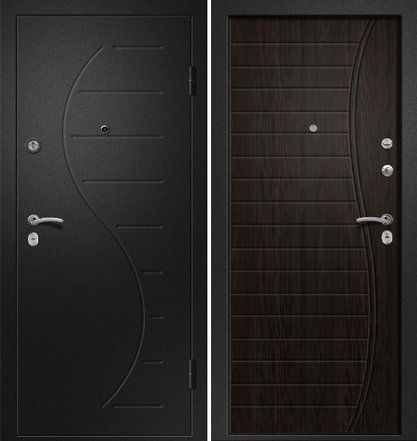 Входная дверь в квартиру Аризона-210 МДФ Венге ЭКО 167 Сатин чёрный фото 2