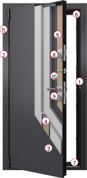 Схема двери Снегирь ПРО Схема двери Снегирь ПРО