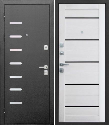 Входная дверь Феррони 9 см Серебро Астана милки Царга Входная дверь Феррони 9 см Серебро Астана милки Царга