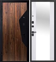 9 см мдф/мдф Геометрия МДФ Орех Каньон Коньяк - Эмалит белый Зеркало