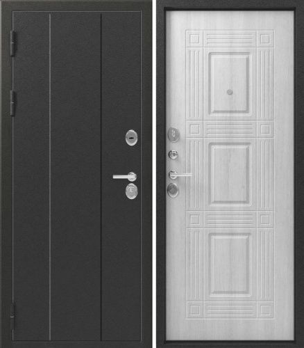 Дверь стальная Эталон Х-1 Серебро-Скания милк Дверь стальная Эталон Х-1 Серебро-Скания милк