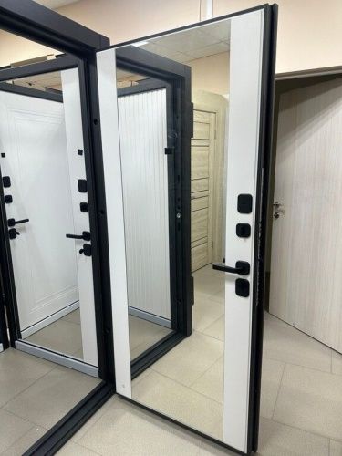 7,5 см Флорида черный кварц - фрезерованная МДФ панель, цвет - эмалит белый, накладное зеркало с фацетом с защитной плёнкой фото 6 7,5 см Флорида черный кварц - фрезерованная МДФ панель, цвет - эмалит белый, накладное зеркало с фацетом с защитной плёнкой фото 6