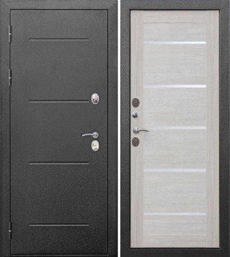 Дверь с терморазрывом 11 см ISOTERMA Серебро Лиственница беж Царга Дверь с терморазрывом 11 см ISOTERMA Серебро Лиственница беж Царга