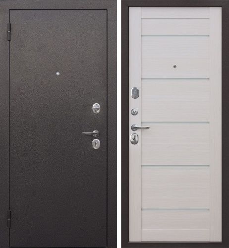 Дверь в квартиру Гарда 7 см Антик медь темный - Лиственница беж Царга Дверь в квартиру Гарда 7 см Антик медь темный - Лиственница беж Царга