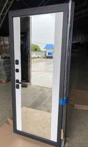 7,5 см Флорида черный кварц - фрезерованная МДФ панель, цвет - эмалит белый, накладное зеркало с фацетом с защитной плёнкой фото 2 7,5 см Флорида черный кварц - фрезерованная МДФ панель, цвет - эмалит белый, накладное зеркало с фацетом с защитной плёнкой фото 2