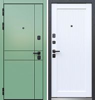 Люксор 2МДФ Минимал молдинг МДФ  Фисташка Софт -Эмалит белый