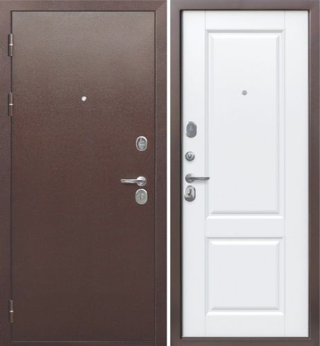 Входная дверь Феррони 9 см Медный Антик Белый Ясень Входная дверь Феррони 9 см Медный Антик Белый Ясень