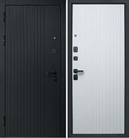 9 см Вертикаль МДФ Сатин черный - МДФ Эмалит белый