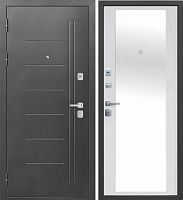 Входная дверь Феррони 9 см Серебро Зеркало Эмалит белый