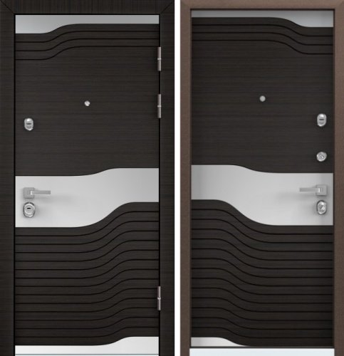 Входная дверь в квартиру Professor 4+ Neo 2 Венге поперечное PP Входная дверь в квартиру Professor 4+ Neo 2 Венге поперечное PP