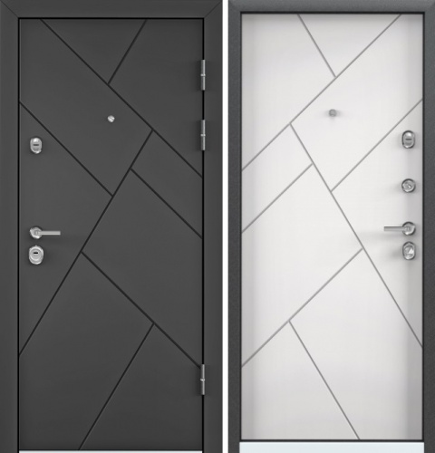 Входная дверь в квартиру Ultimatum M PP КВ-35 Темный пепел - KT Белый Входная дверь в квартиру Ultimatum M PP КВ-35 Темный пепел - KT Белый