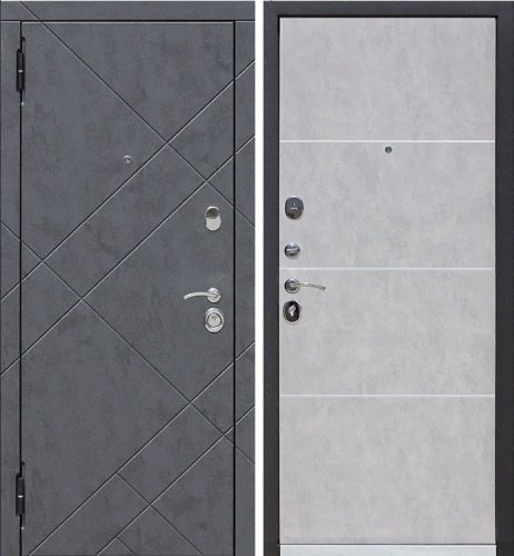 Бруклин 9см. МДФ Бетон графит / Бетон пепельный