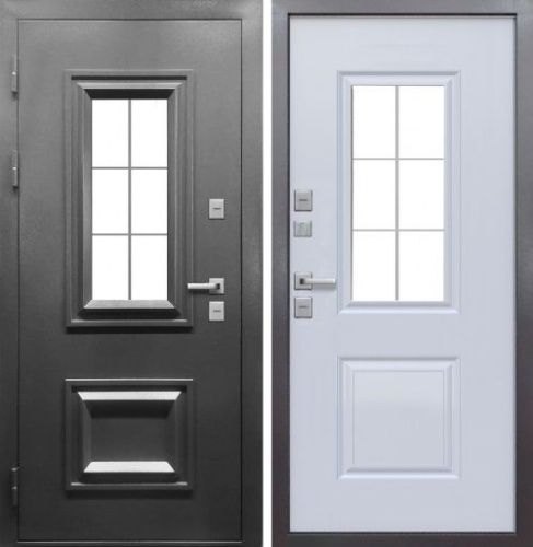 11 см Протерма 3D Стеклопакет Букле графит Белая матовая 11 см Протерма 3D Стеклопакет Букле графит Белая матовая