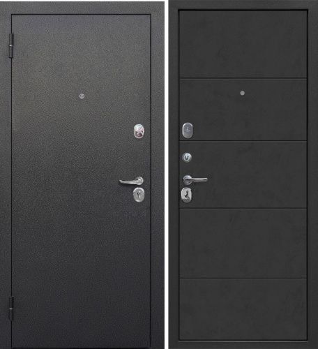 Дверь металлическая 7,5 см Гарда Букле черный бетон графит NEW в квартиру