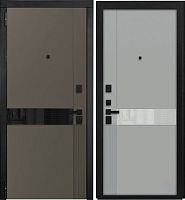 Прага Черный Муар МДФ Velluto Caffe - Серый софт, стекло лакобель с рисунком