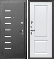 Входная дверь Феррони 9 см Серебро велюр белый софт