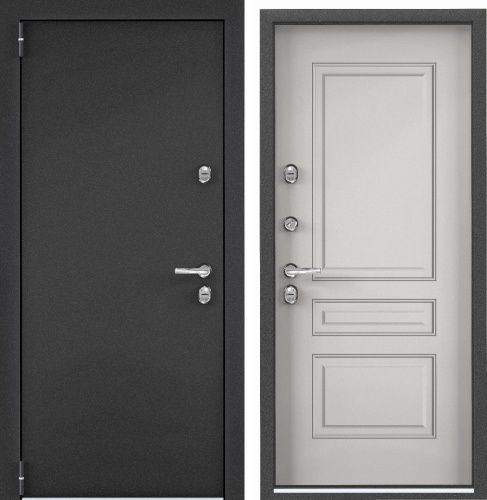 Входная термодверь Snegir PRO Темно-серый букле графит - Бьянко S60-C3 с двойным листом металла Входная термодверь Snegir PRO Темно-серый букле графит - Бьянко S60-C3 с двойным листом металла