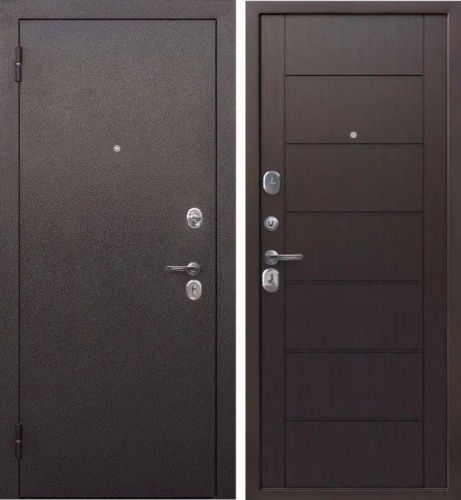 Дверь в квартиру Гарда 7 см Антик медь темный - Темный кипарис