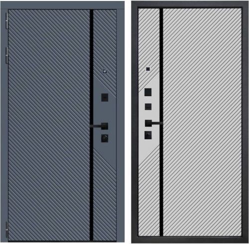 Дверь стальная Бронекс YoDoors-16 Velluto Oscure/Серый муар-Velluto Gelato