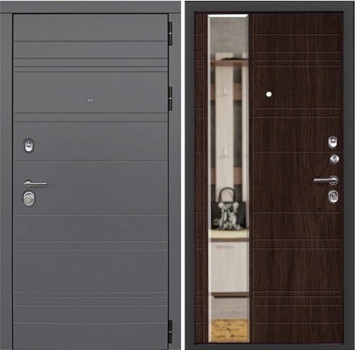 Новелло Графит софт МДФ Венге с зеркалом 860 правая Новелло Графит софт МДФ Венге с зеркалом 860 правая